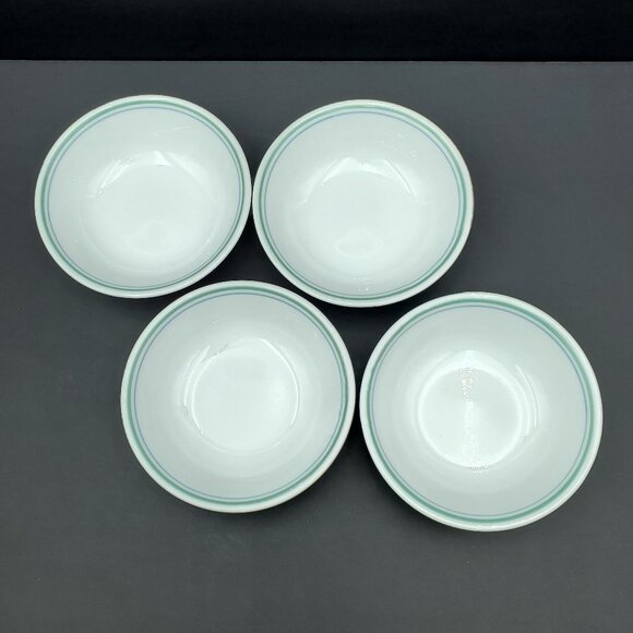 Corelle Country Cottage Dessert Fruit Sauce Berry Dip Bowls Blue & Green Bands - Picture 4 of 8
